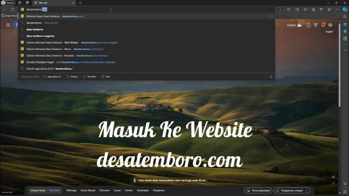 Video tutorial penggunaan website sistem informasi desa
